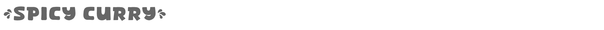 Sample characters Spicy Curry Font
